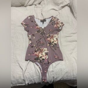 Floral printed bodysuit